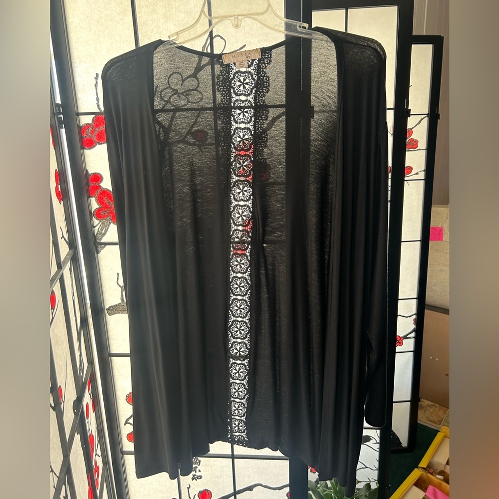 Long sleeve cover, lightweight, black 2X